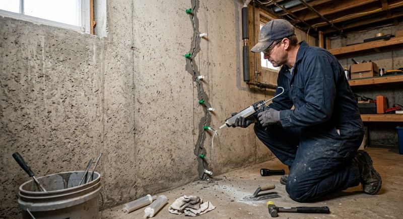 Cracked Basement Floor Repair in Lagrange, GA