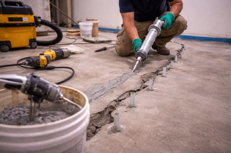Cracked Basement Floor Repair in Lagrange, GA