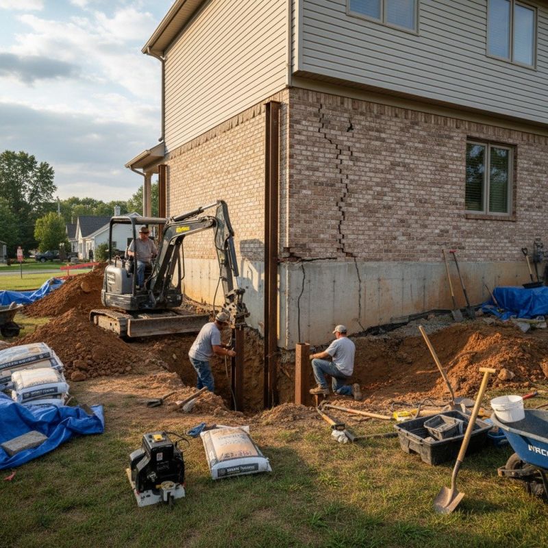 Foundation Settlement Repair in Lagrange, GA