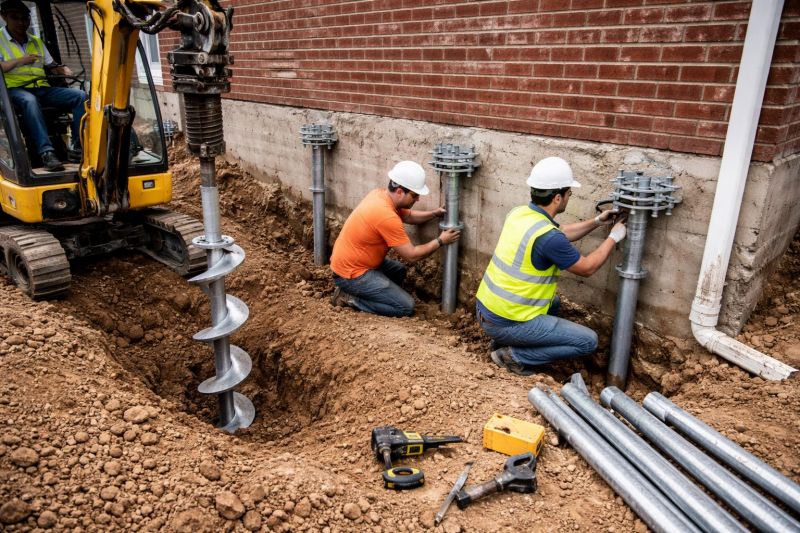 Helical Piers Installation in Lagrange, GA