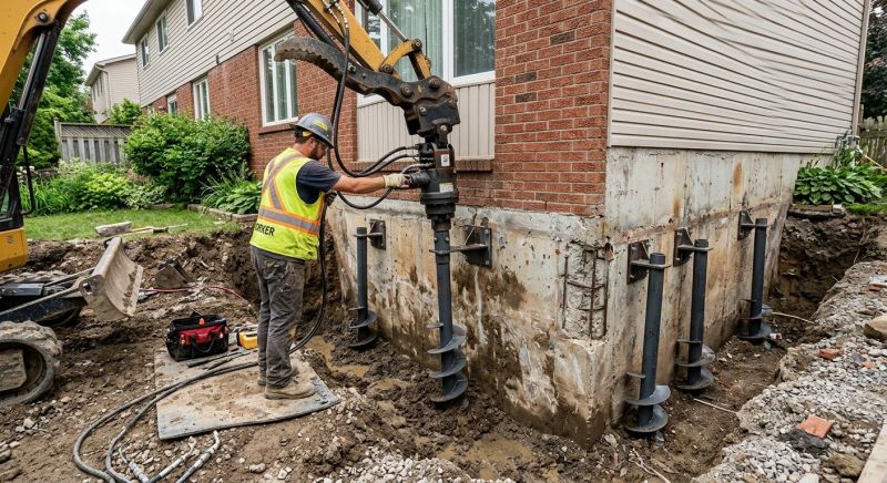 Helical Pile Installation in Lagrange, GA