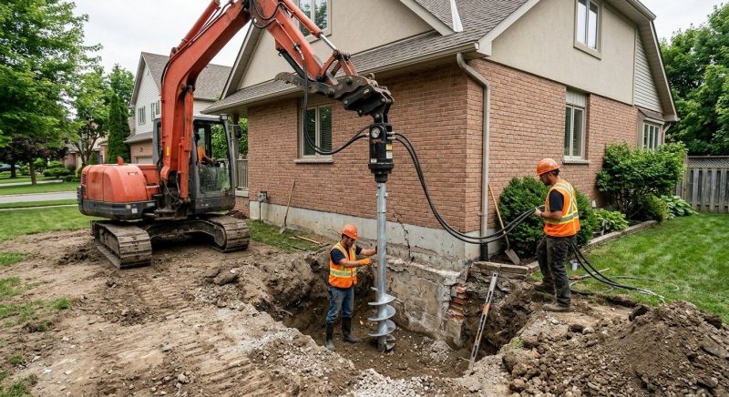 Helical Pile Installation in Lagrange, GA
